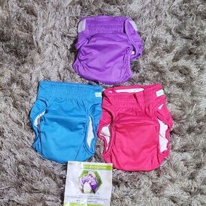 Colorful Dog Diaper Covers - Purple, Blue, Pink